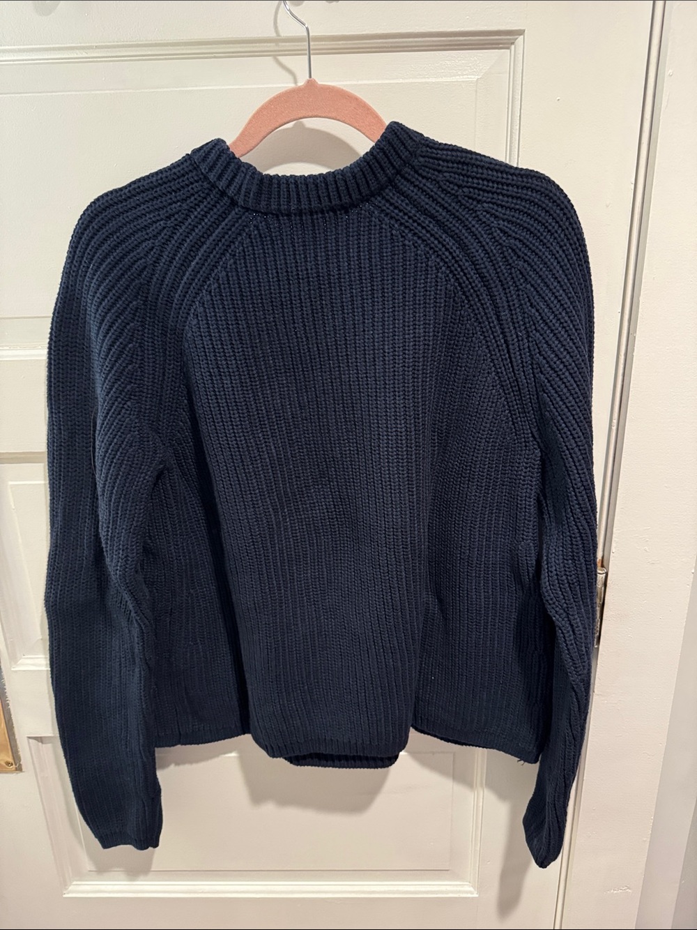 Quince Navy Ribbed Crewneck Sweater - Women - Picture 4 of 5